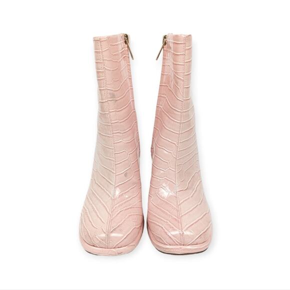 Circus By Sam Edelman Pink Crush Croc Freddie Boots Size 6.5 - Picture 3 of 10